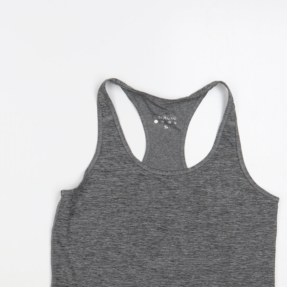 Souluxe Womens Grey Polyester Pullover Tank Size S Scoop Neck Pullover