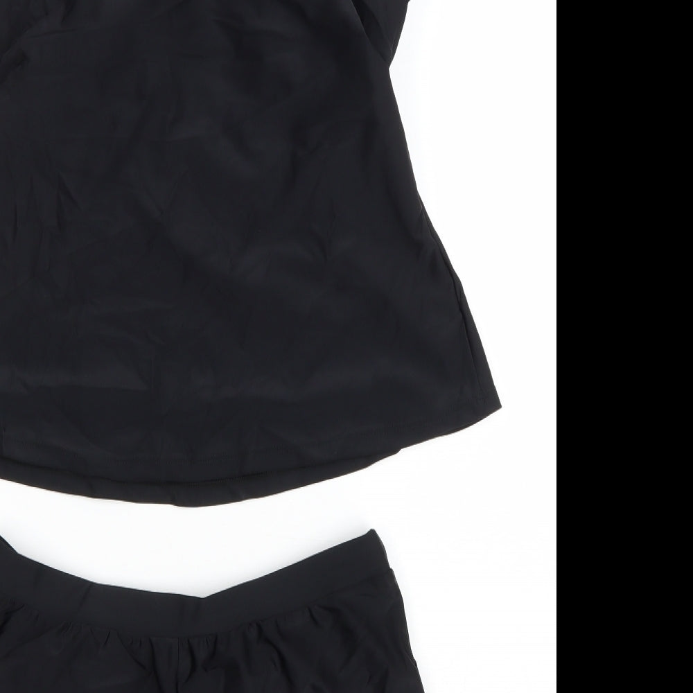 Preworn Womens Black Nylon Bikini Size 18