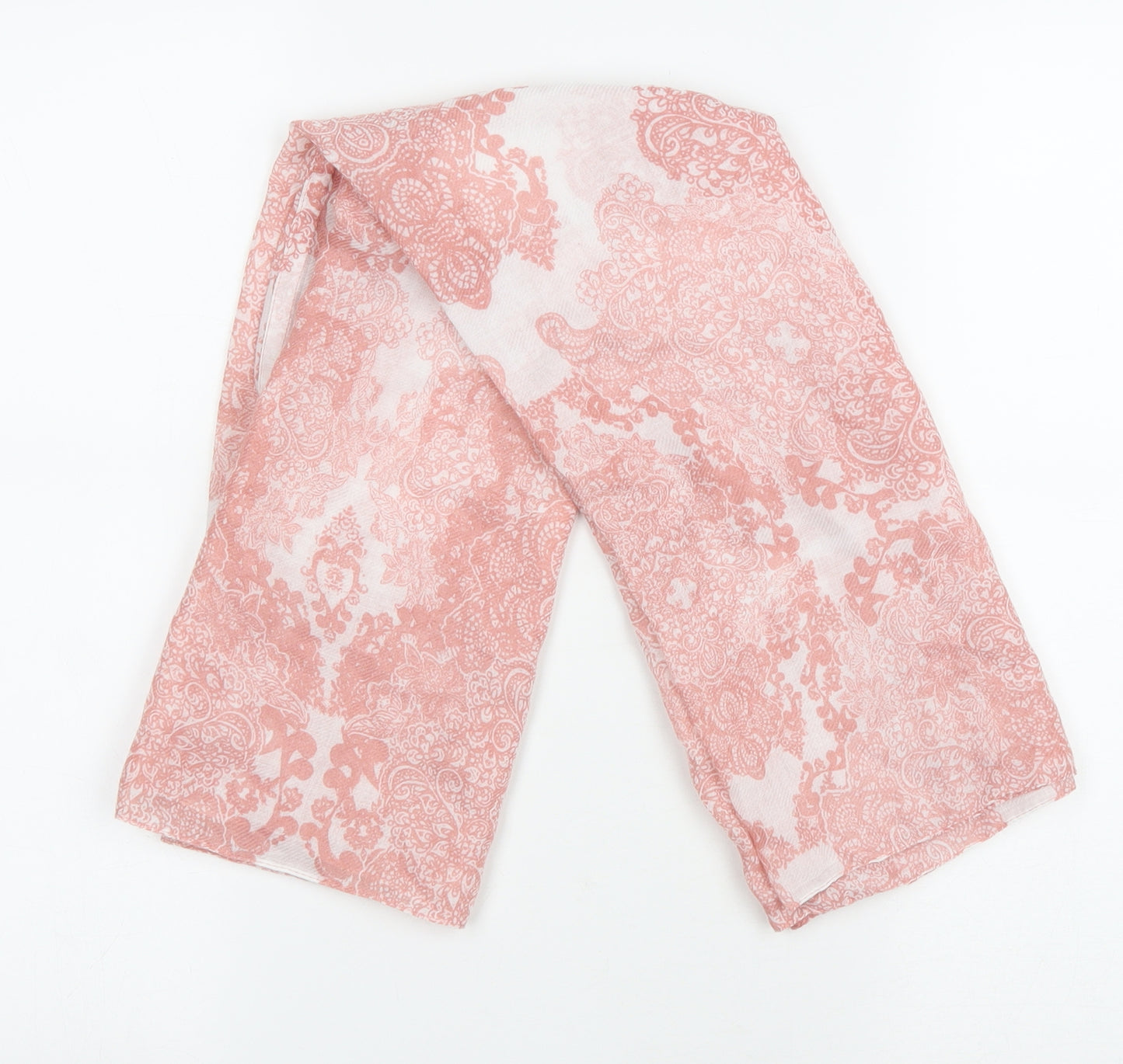 H&M Womens Pink Floral Polyester Scarf - Infinity scarf