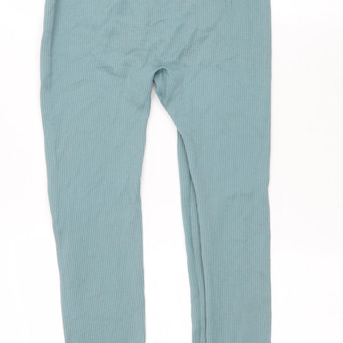 Dunnes Stores Womens Green Nylon Capri Leggings Size M L24 in