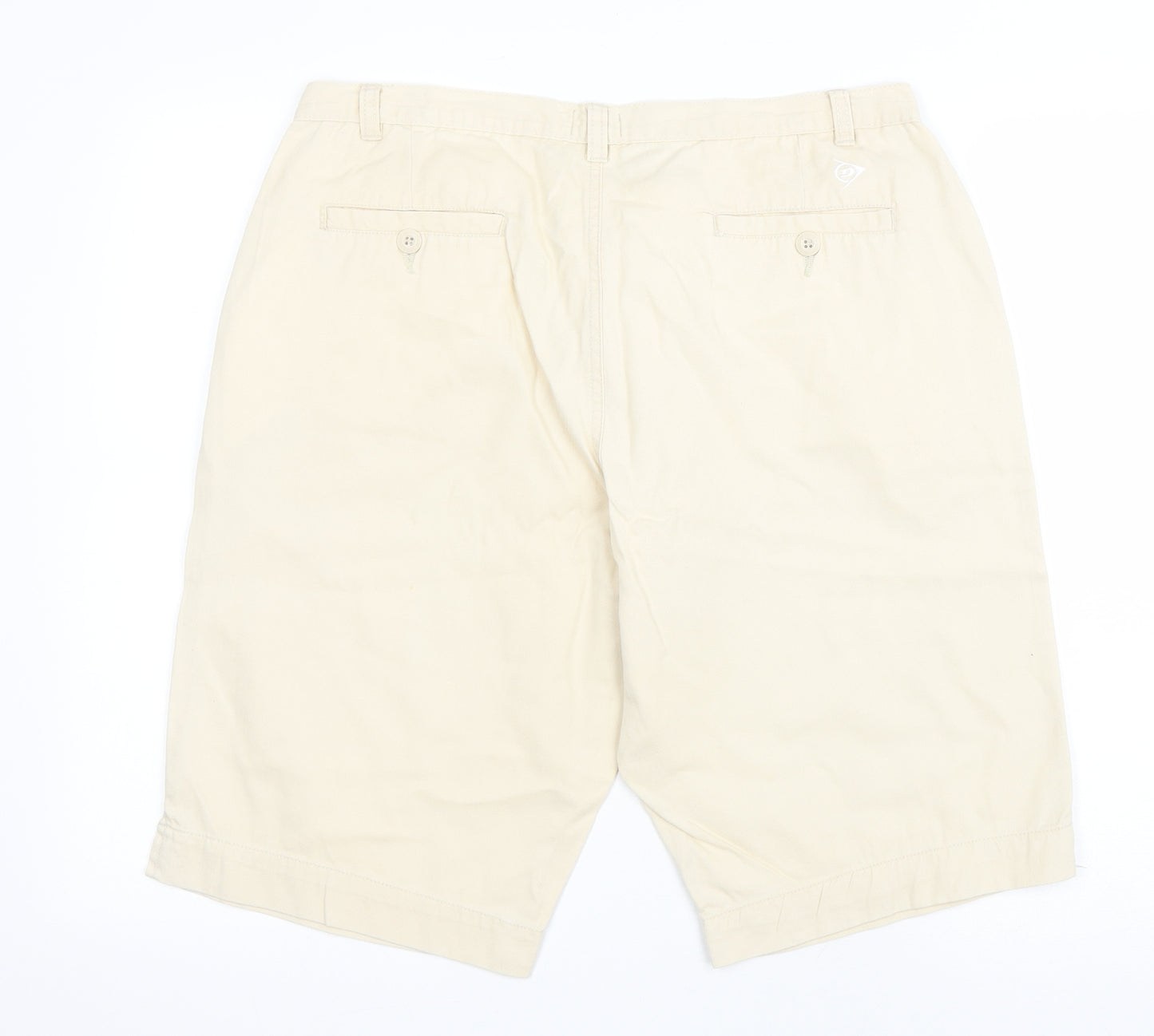 Dunlop Womens Beige Cotton Bermuda Shorts Size 16 L10.5 in Regular Zip