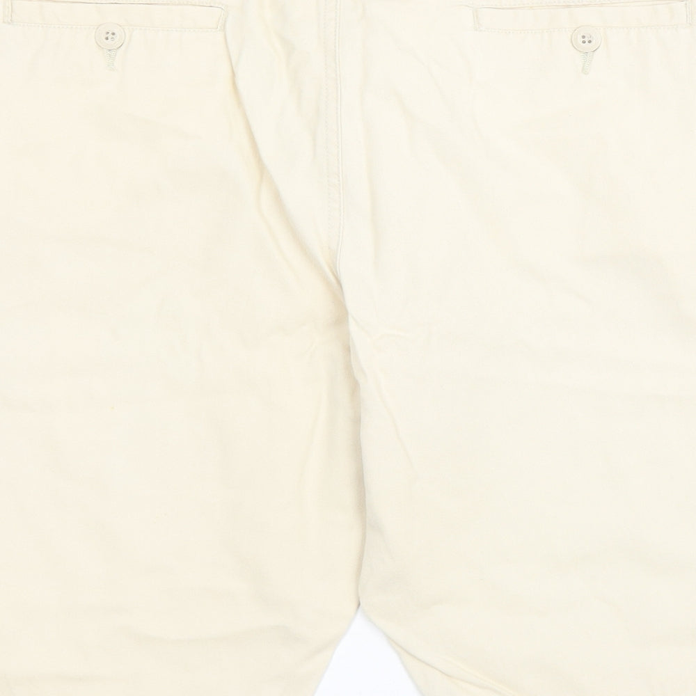Dunlop Womens Beige Cotton Bermuda Shorts Size 16 L10.5 in Regular Zip