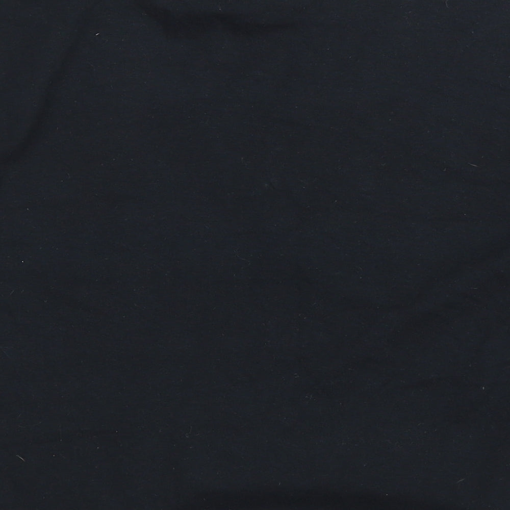 River Island Girls Black Cotton Basic T-Shirt Size 7-8 Years Round Neck Pullover - Love Story