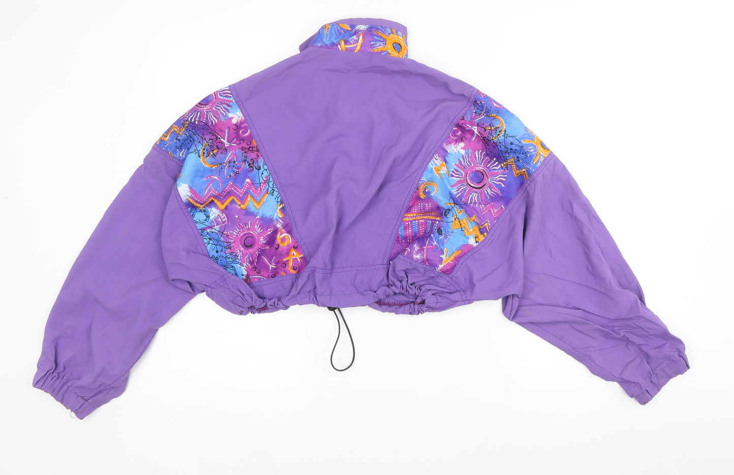 Berri Womens Purple Geometric Jacket Size S Zip - Astronomy