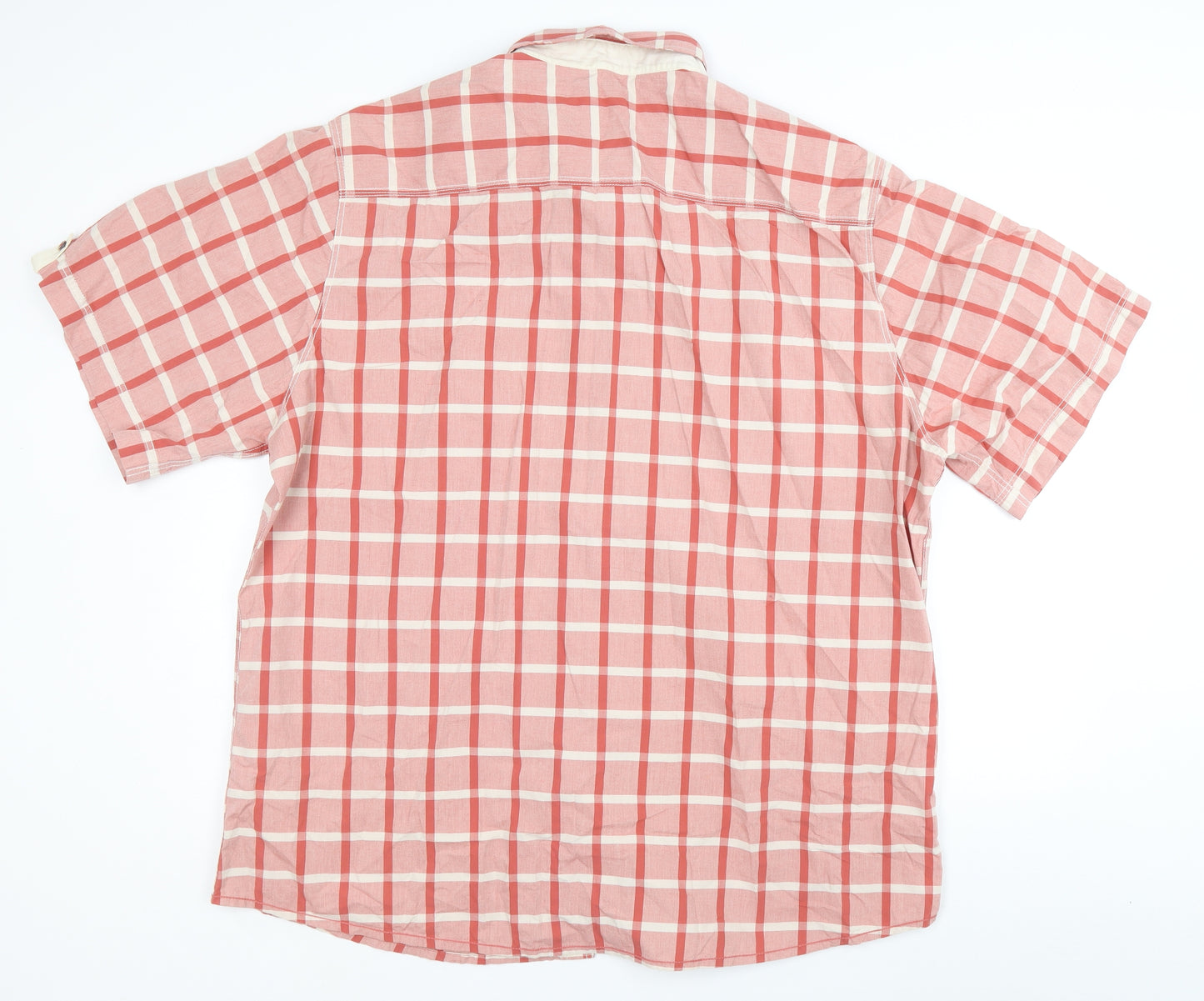 F&F Mens Pink Plaid Cotton Button-Up Size 3XL Collared Button