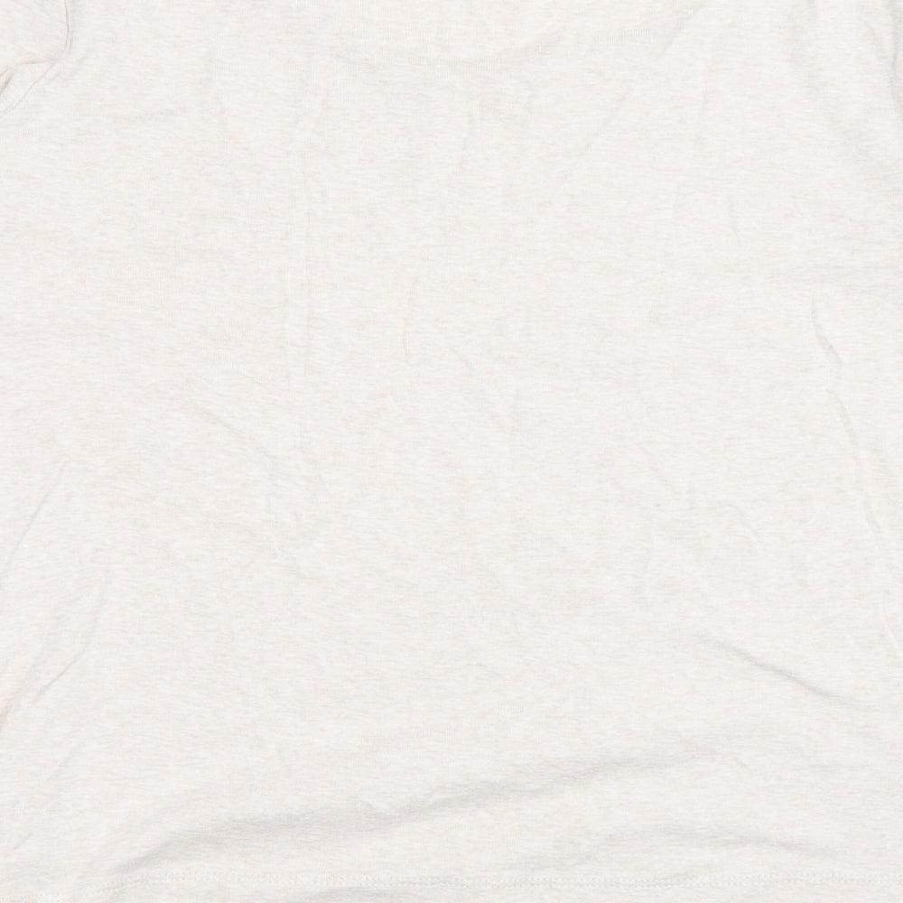 NEXT Womens Beige Cotton Basic T-Shirt Size 12 Round Neck