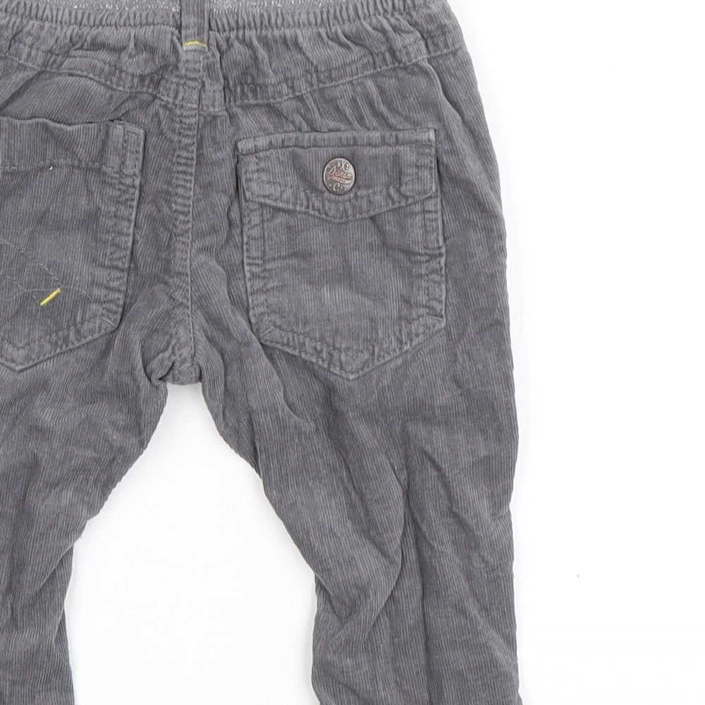 NEXT Boys Grey Cotton Pedal Pusher Trousers Size 6-9 Months Drawstring