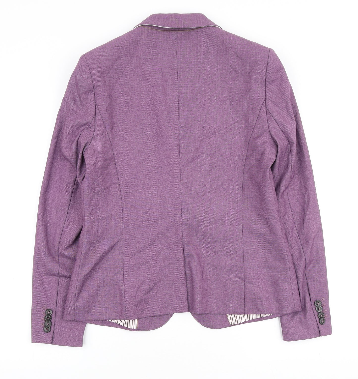 NEXT Womens Purple Polyester Jacket Blazer Size 12