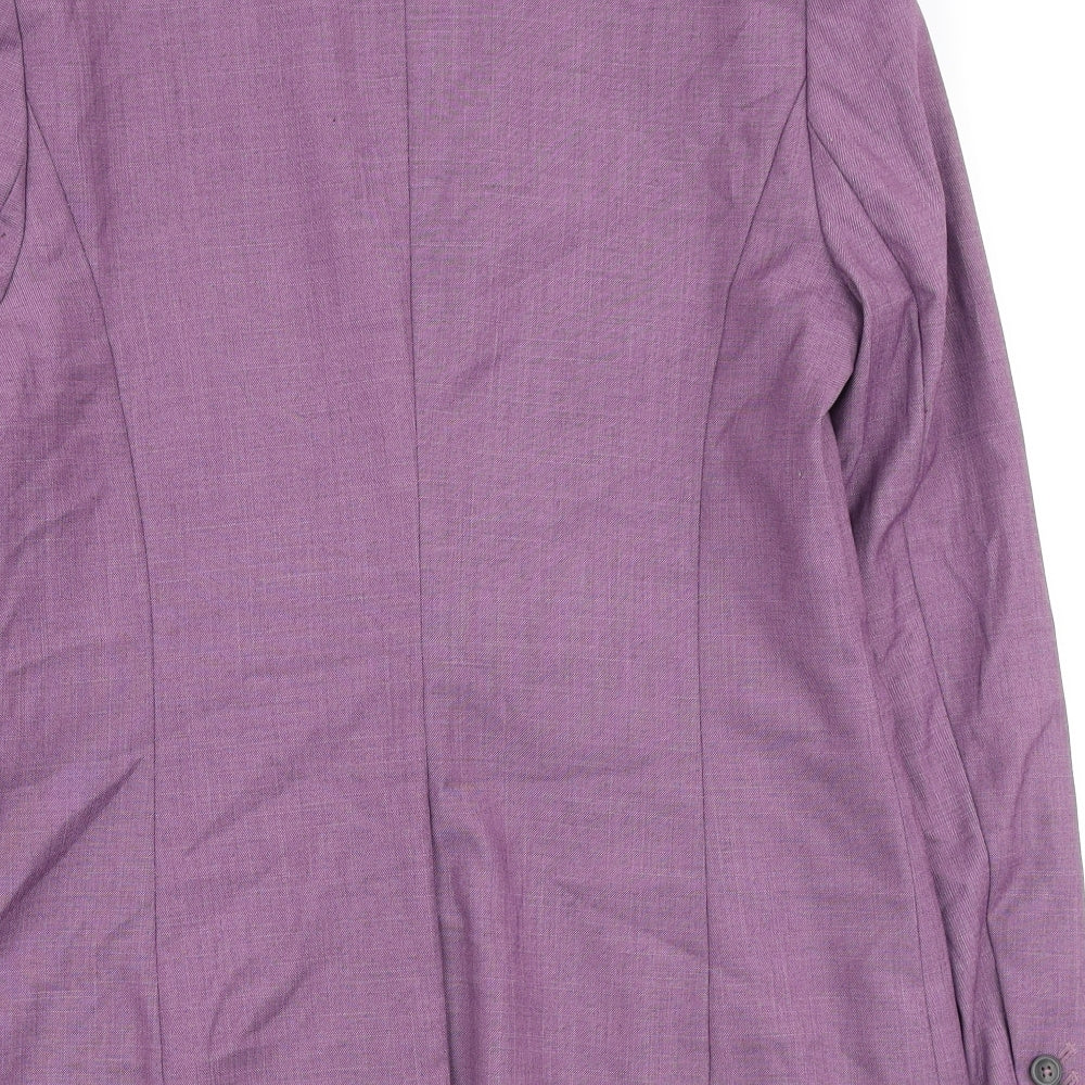 NEXT Womens Purple Polyester Jacket Blazer Size 12