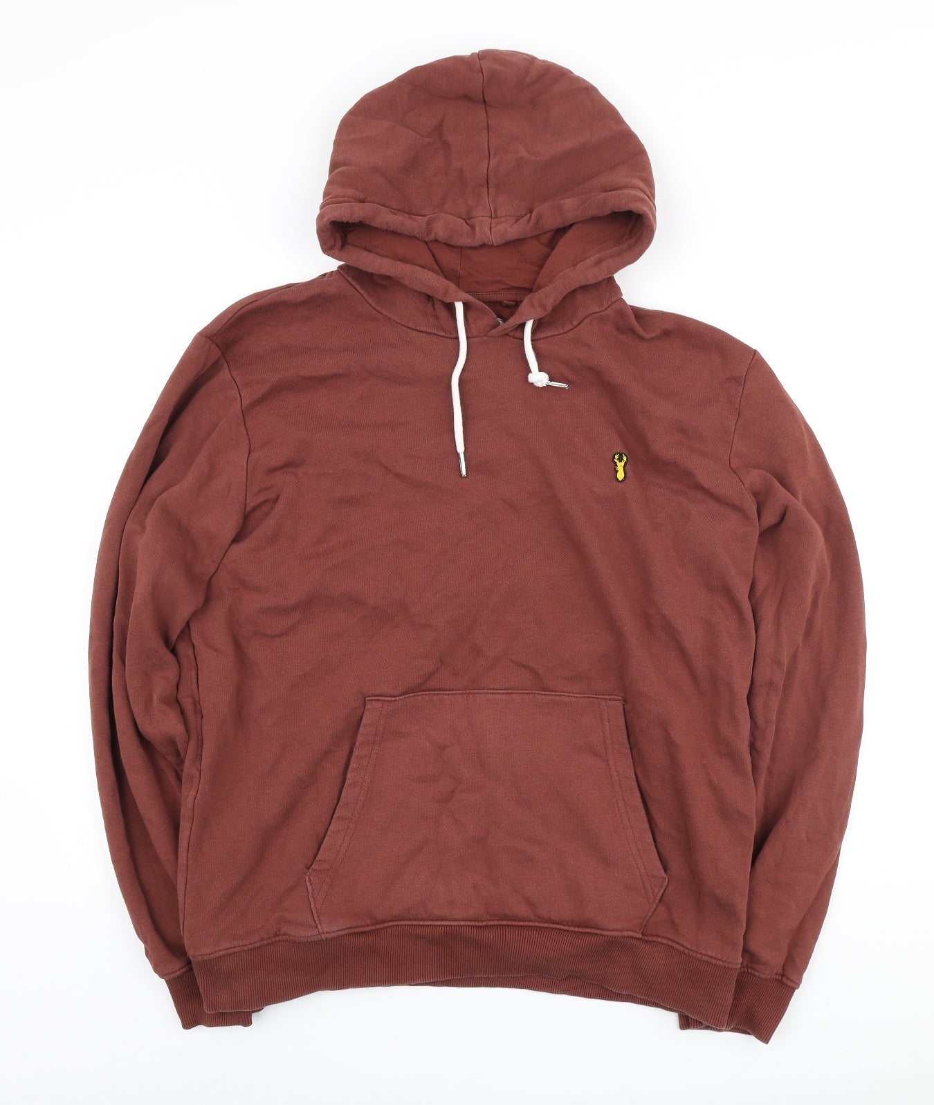 NEXT Mens Brown Cotton Pullover Hoodie Size L