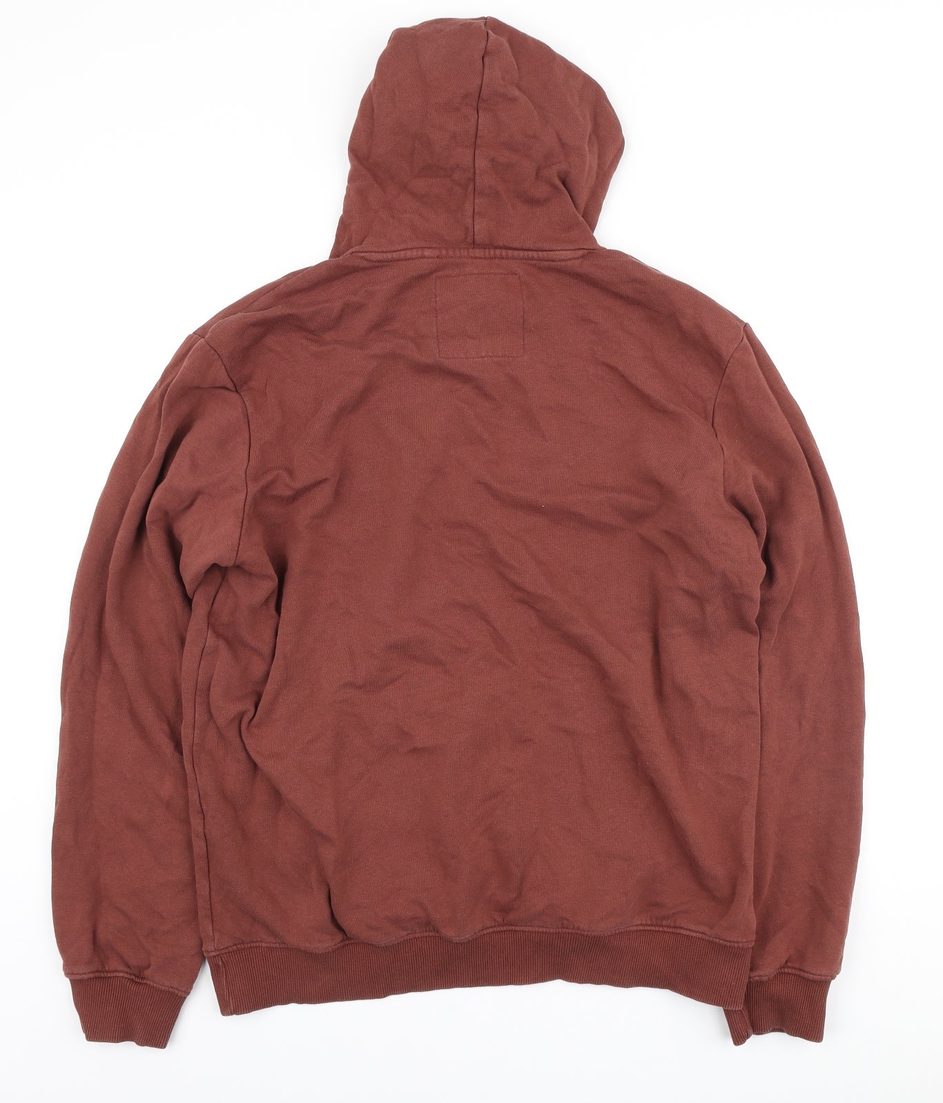 NEXT Mens Brown Cotton Pullover Hoodie Size L