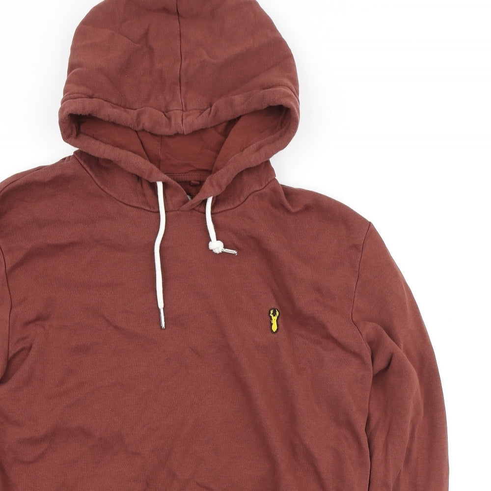 NEXT Mens Brown Cotton Pullover Hoodie Size L