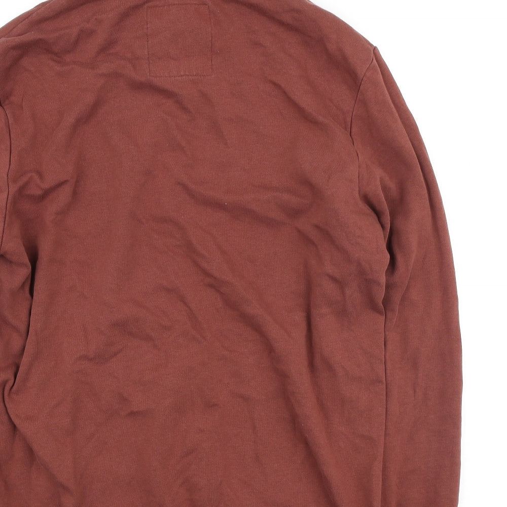 NEXT Mens Brown Cotton Pullover Hoodie Size L