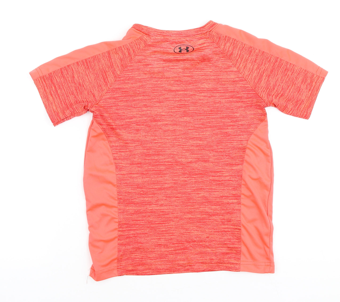 Under armour Boys Orange Polyester Pullover T-Shirt Size 5-6 Years Round Neck