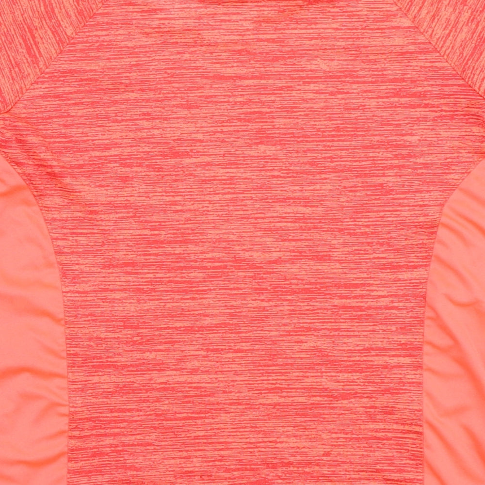 Under armour Boys Orange Polyester Pullover T-Shirt Size 5-6 Years Round Neck