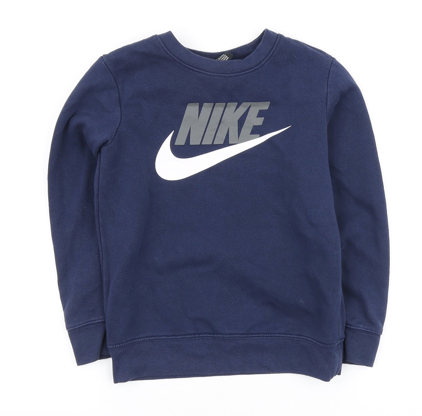Nike Boys Blue Polyester Pullover Sweatshirt Size 6-7 Years
