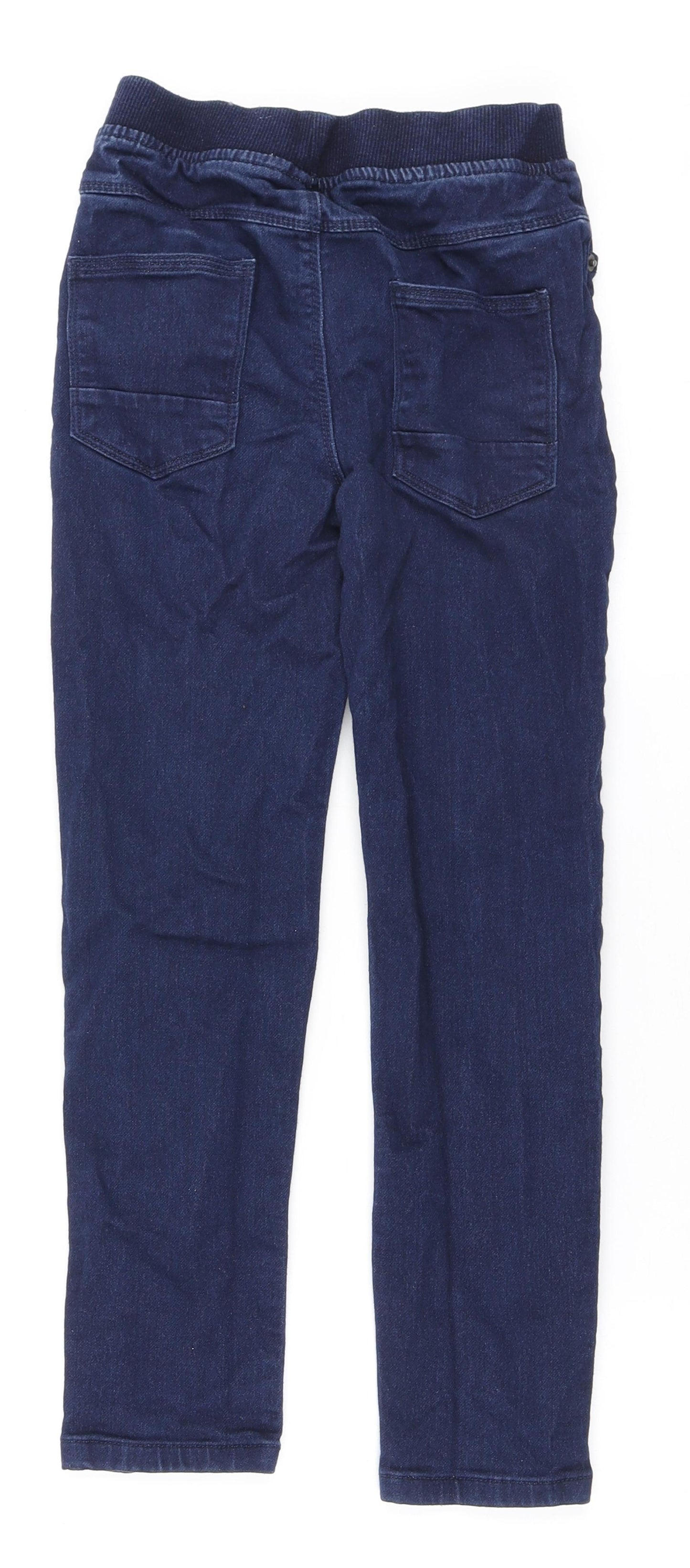 Dunnes Stores Boys Blue Polyester Straight Jeans Size 8-9 Years Regular Drawstring