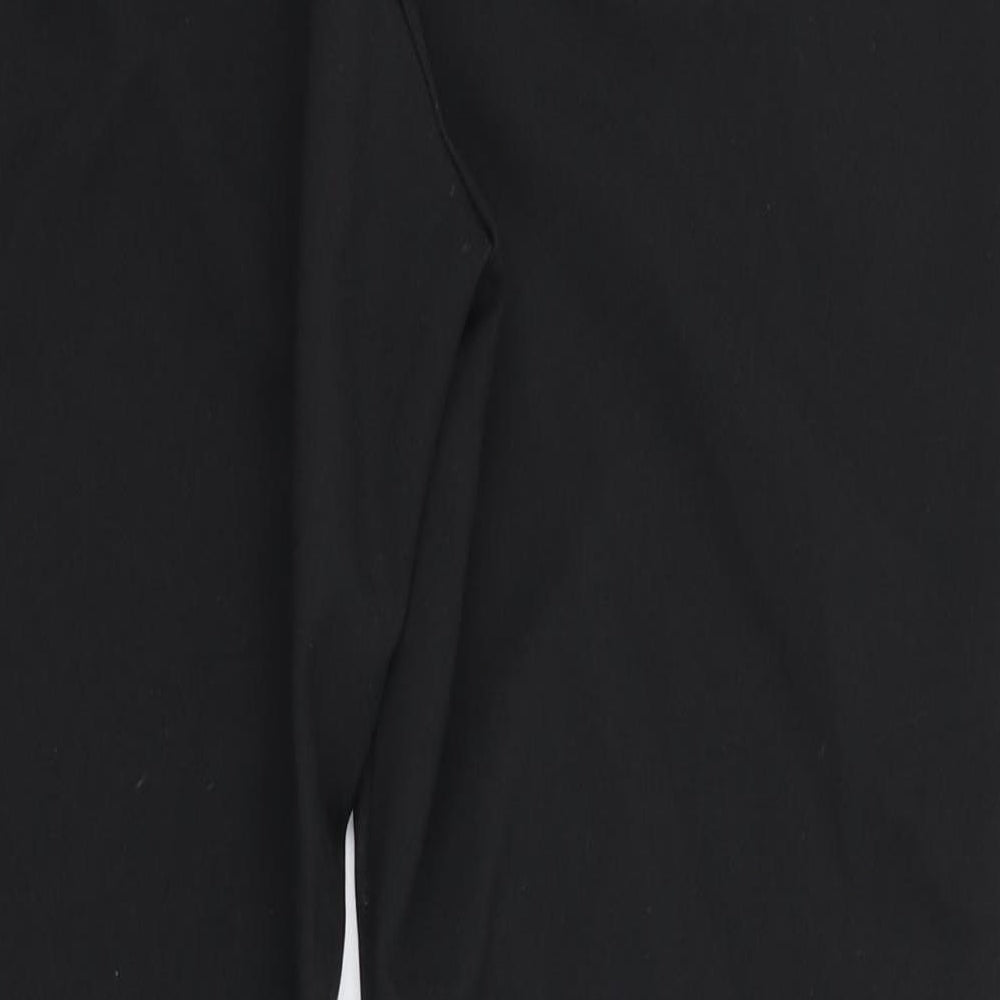 Matalan Womens Black Polyester Trousers Size 12 L26 in Regular Zip