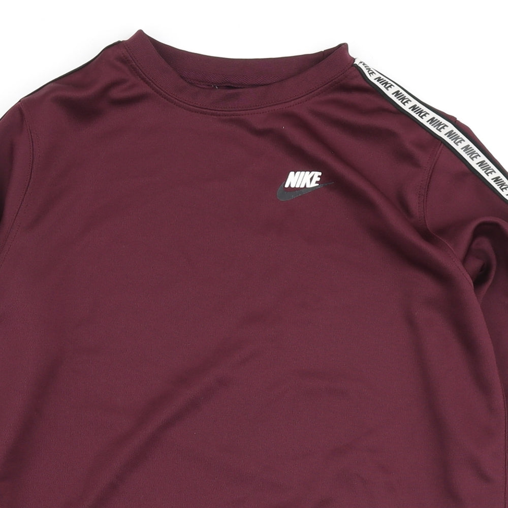 Nike Womens Purple Polyester Pullover Sweatshirt Size S Pullover