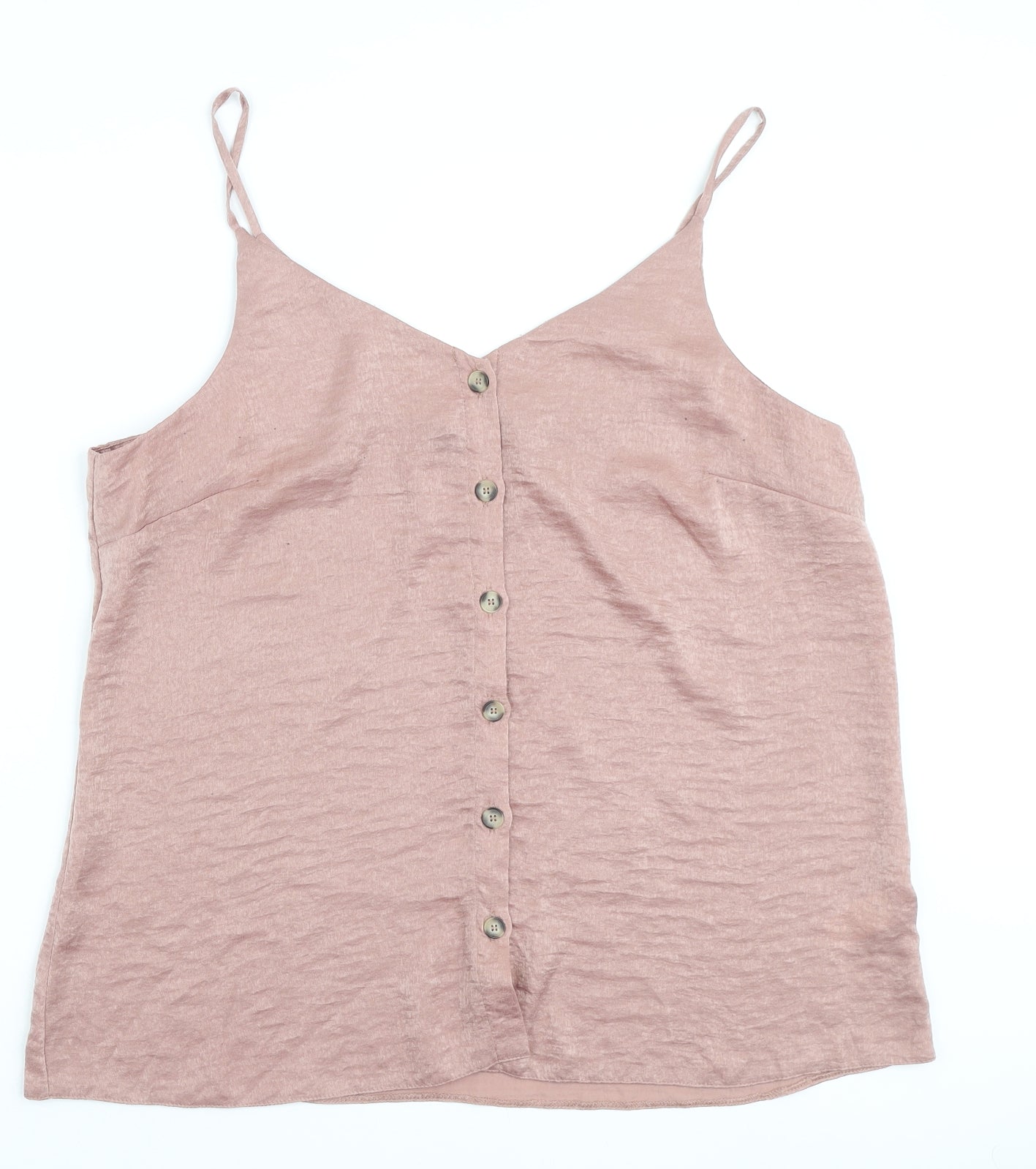 Papaya Womens Pink Polyester Camisole Blouse Size 18 V-Neck