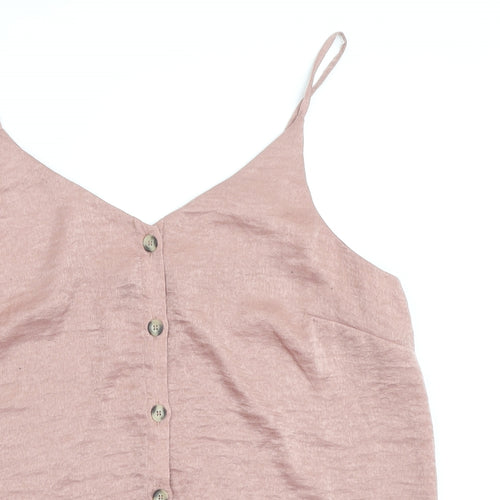 Papaya Womens Pink Polyester Camisole Blouse Size 18 V-Neck