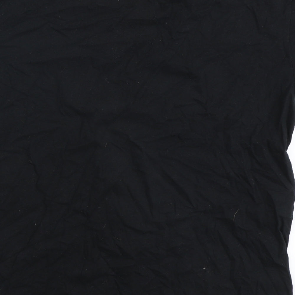 Sols Regent Mens Black Cotton T-Shirt Size M Round Neck