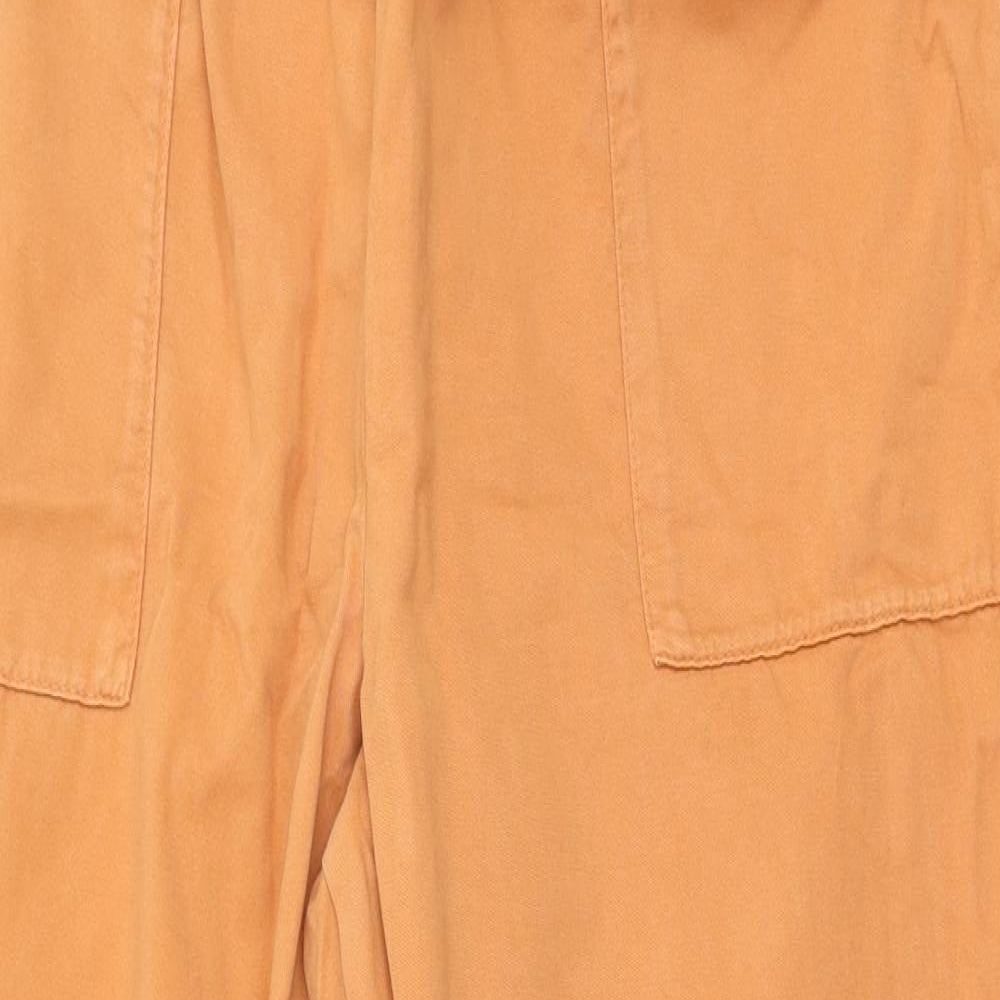 TU Womens Orange Cotton Jogger Trousers Size 18 L26 in Regular Tie
