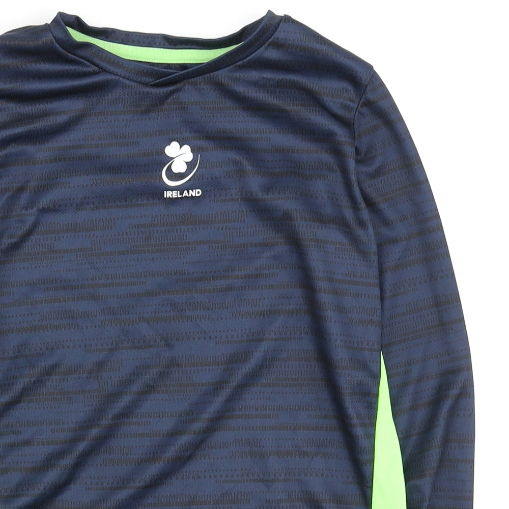 Dunnes Stores Boys Blue Polyester Basic T-Shirt Size 8-9 Years Round Neck - Ireland