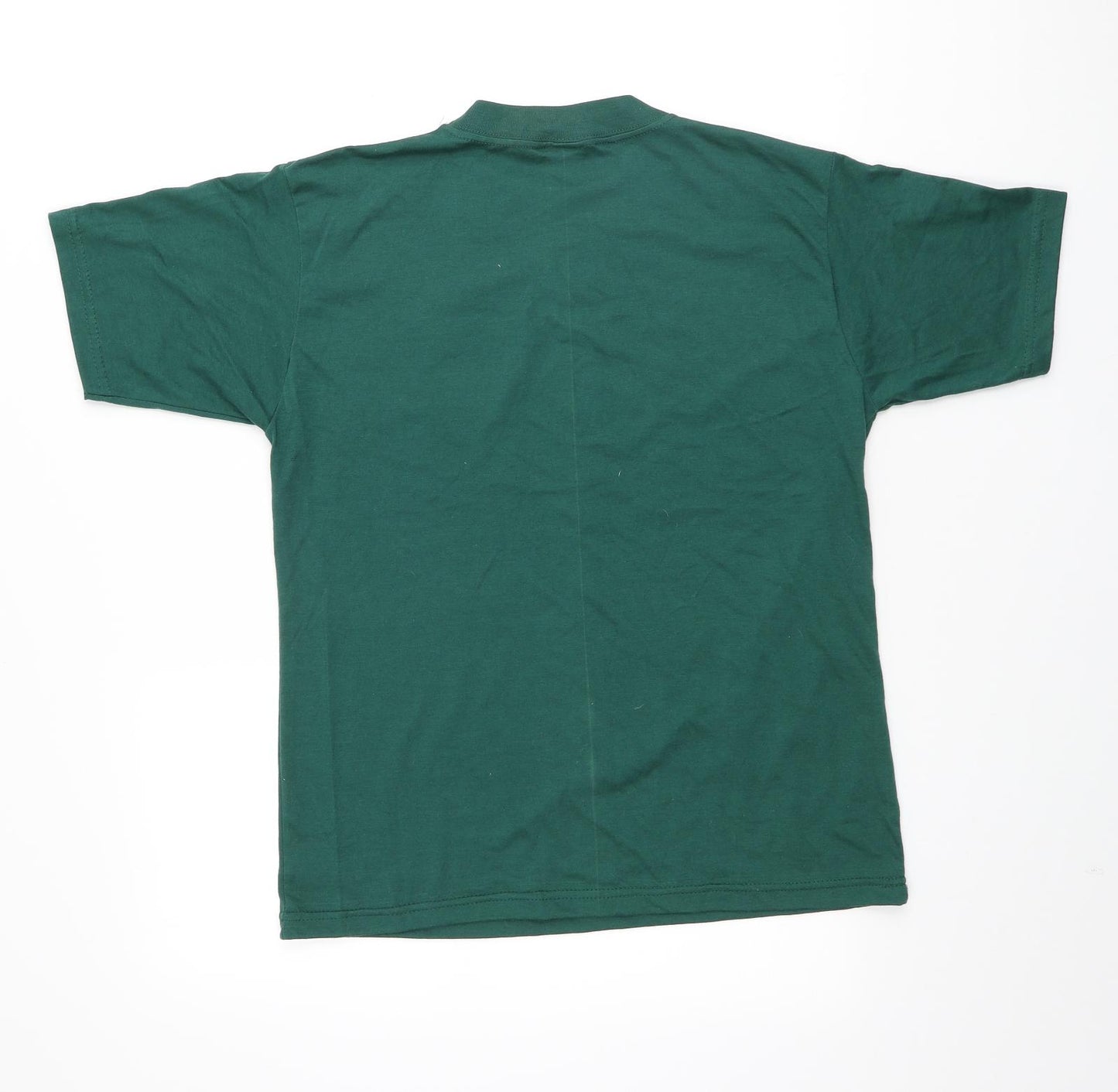 Preworn Mens Green Cotton T-Shirt Size M Round Neck - Pyrenees France