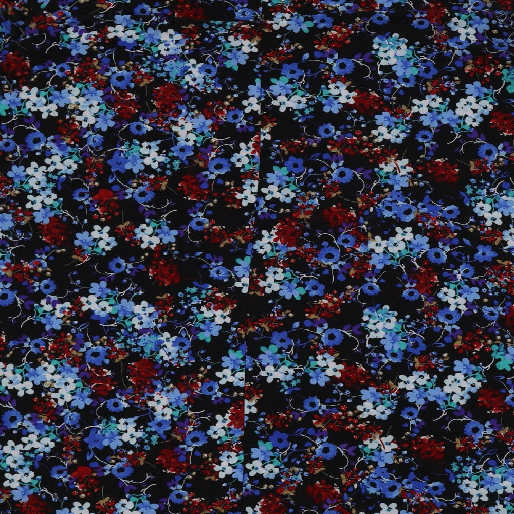 Simply Be Womens Multicoloured Floral Polyester A-Line Size 24 Crew Neck