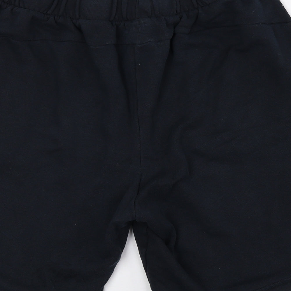 PUMA Mens Blue Cotton Sweat Shorts Size XL L8 in Regular Drawstring - Logo Print