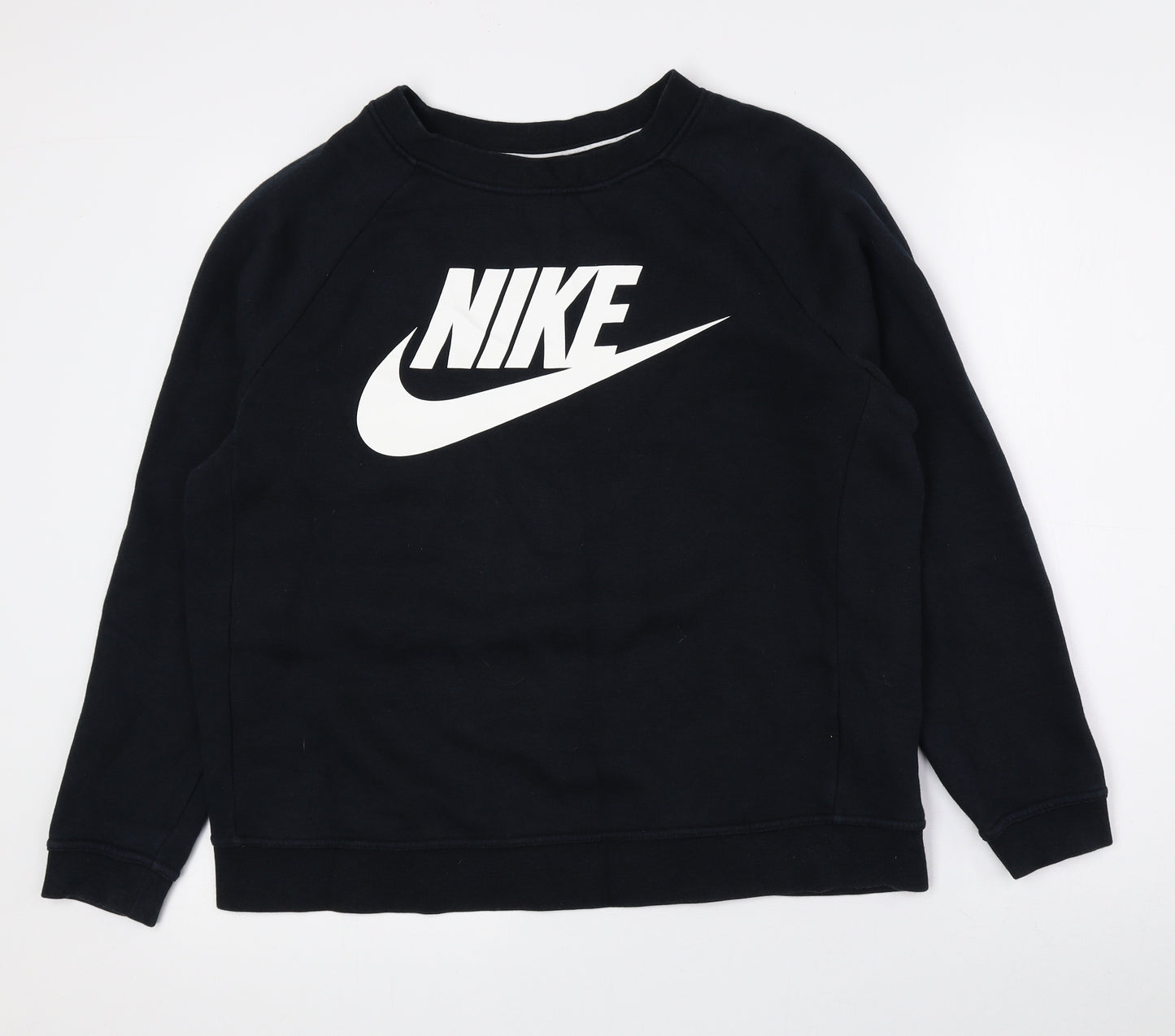 Nike Mens Blue Cotton Pullover Sweatshirt Size M