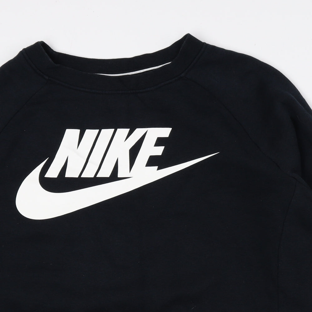 Nike Mens Blue Cotton Pullover Sweatshirt Size M