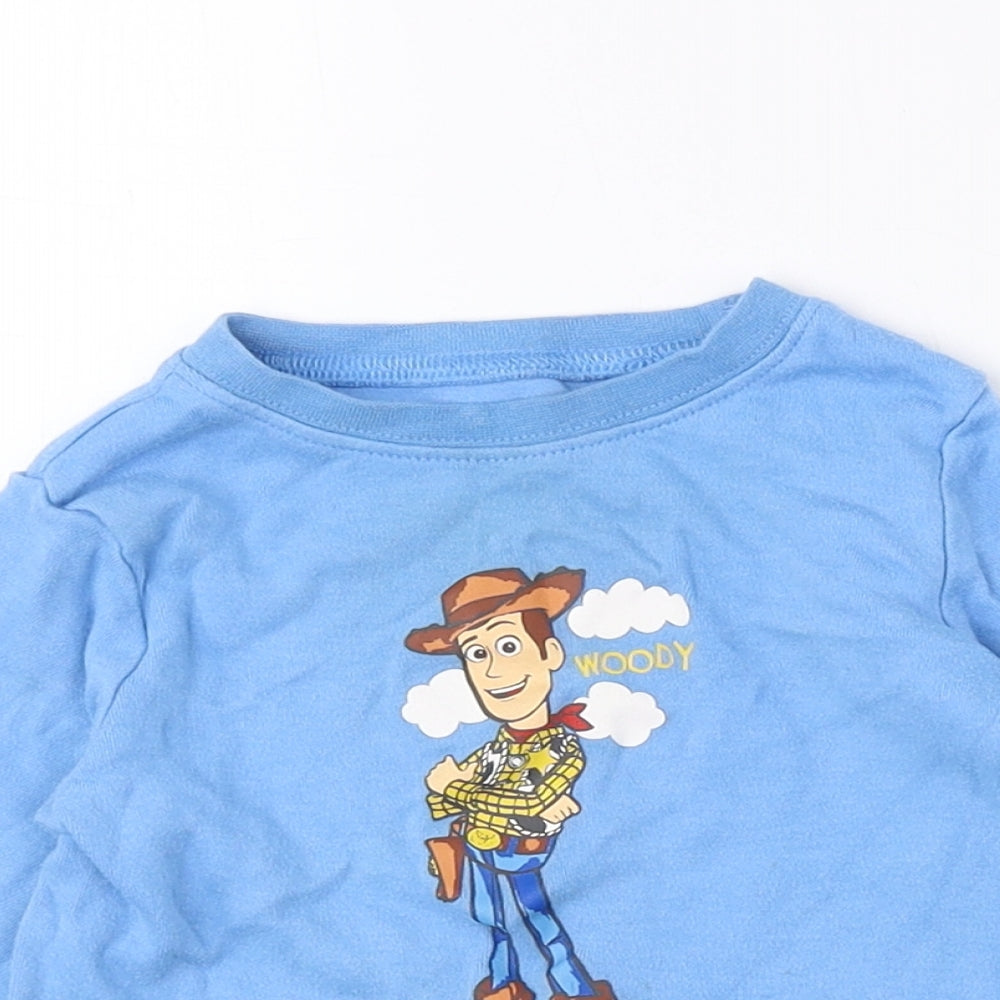 Disney Baby Boys Multicoloured 100% Cotton Basic T-Shirt Size 9-12 Months Crew Neck - Woody Toy Story