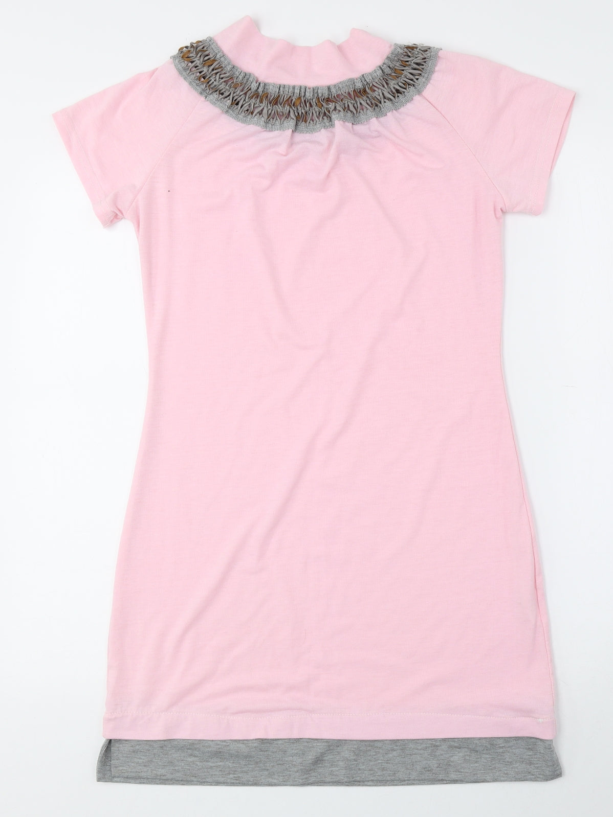 Preworn Womens Multicoloured Polyester Bodycon Size M High Neck - Decoration on neckline