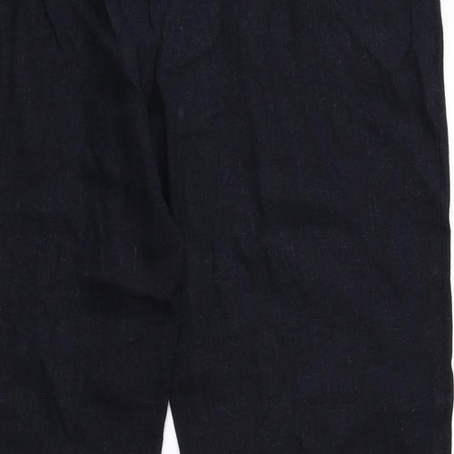 M&Co Womens Black Linen Size 12 L26 in Regular