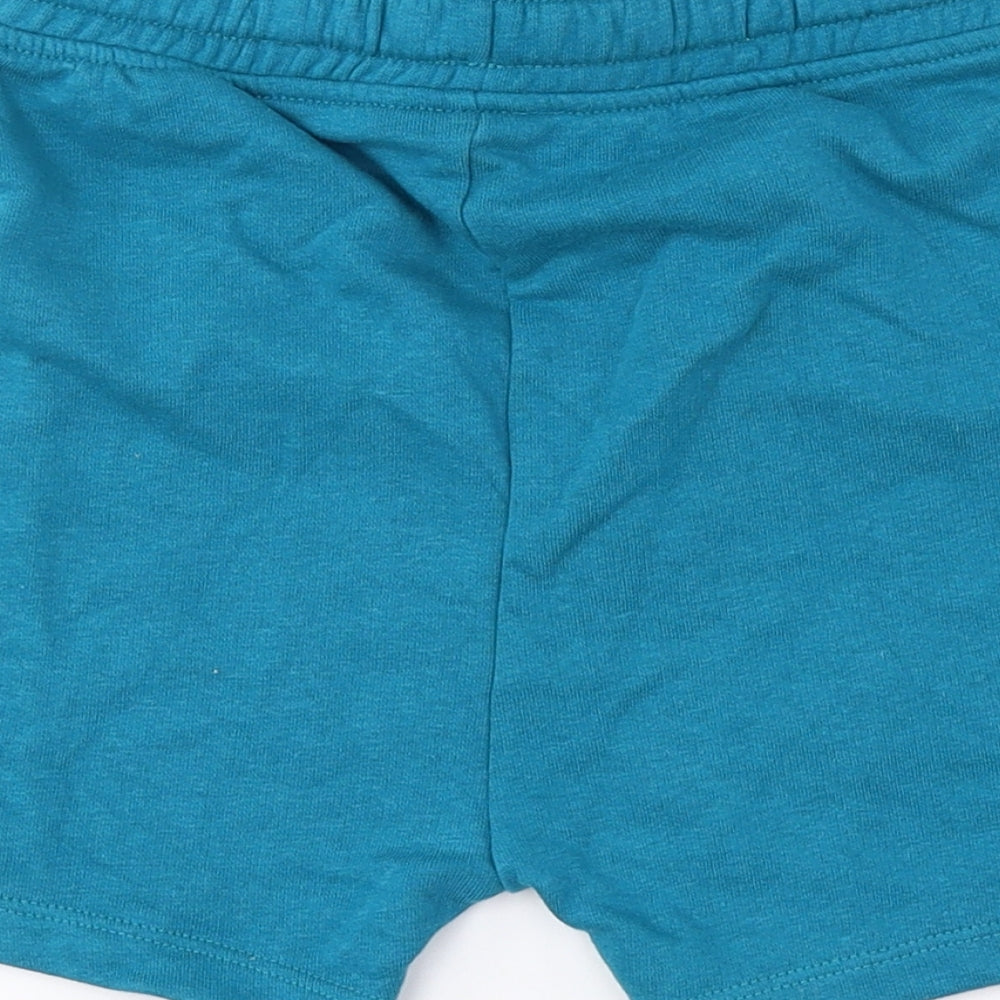 George Boys Blue Cotton Sweat Shorts Size 4-5 Years Regular Drawstring