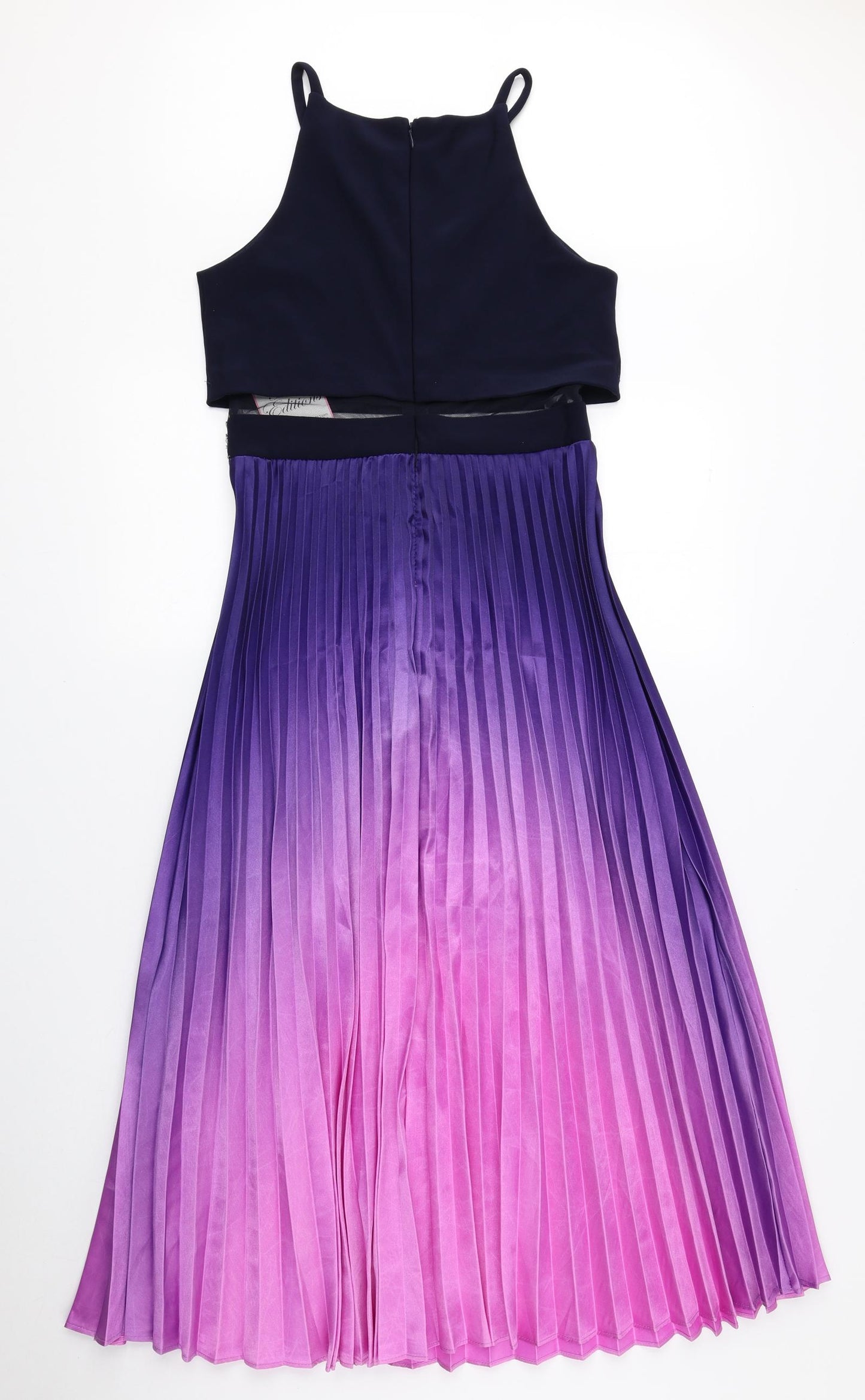 Rare Editions Womens Multicoloured Polyester A-Line Size 14 Square Neck Zip - Ombré