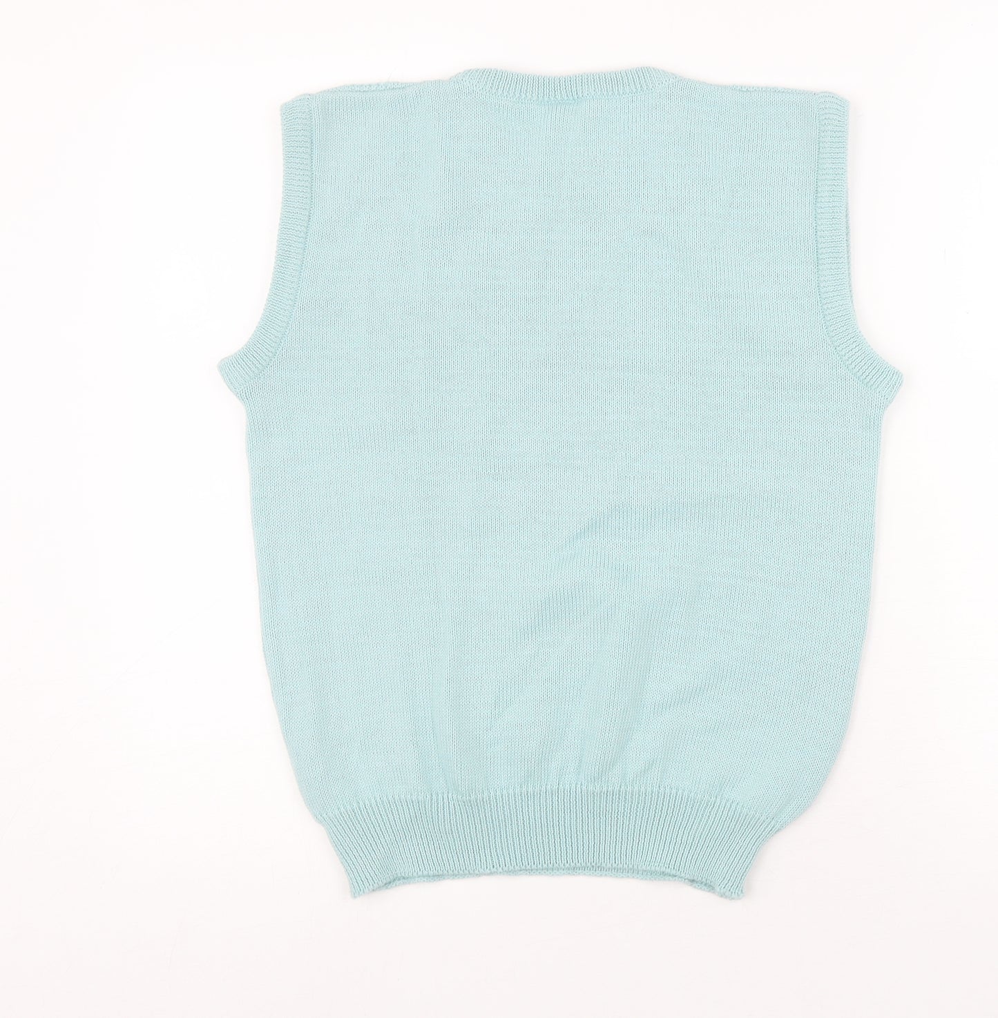 Alexon Womens Blue Round Neck Wool Vest Jumper Size M