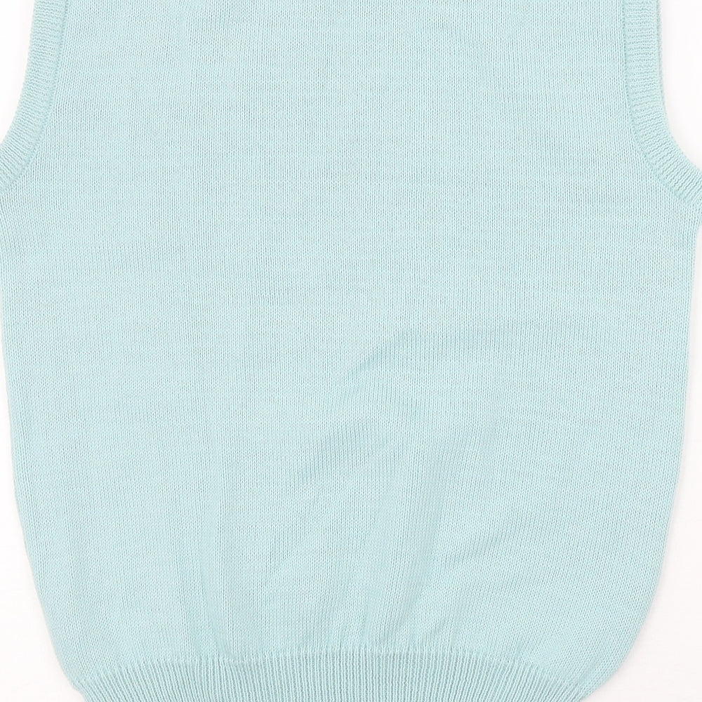 Alexon Womens Blue Round Neck Wool Vest Jumper Size M