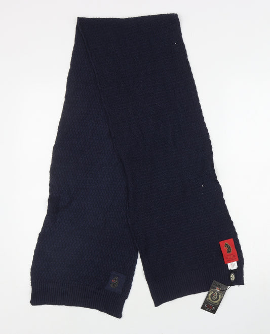 Luke Mens Blue Cotton Rectangle Scarf Scarf Size Regular
