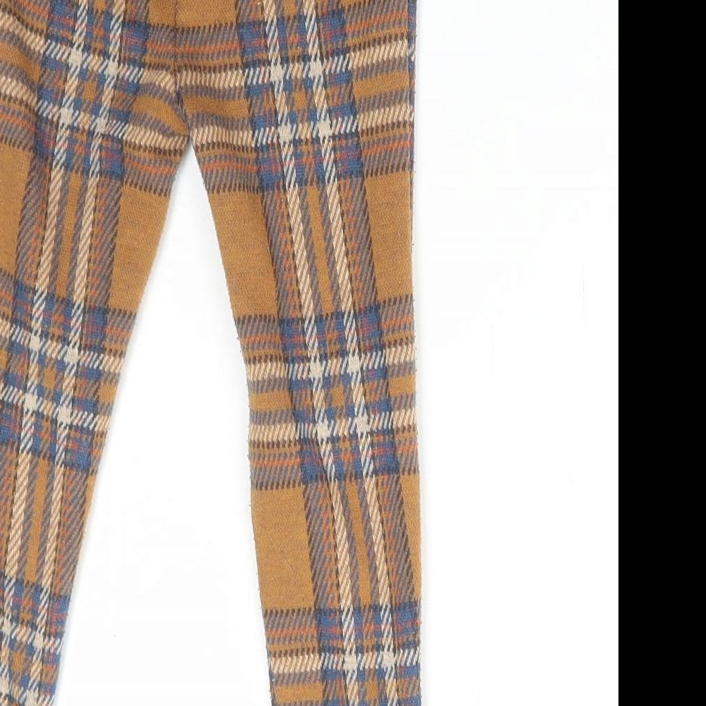 NEXT Girls Multicoloured Plaid Cotton Capri Trousers Size 2-3 Years Regular Pullover - Leggings