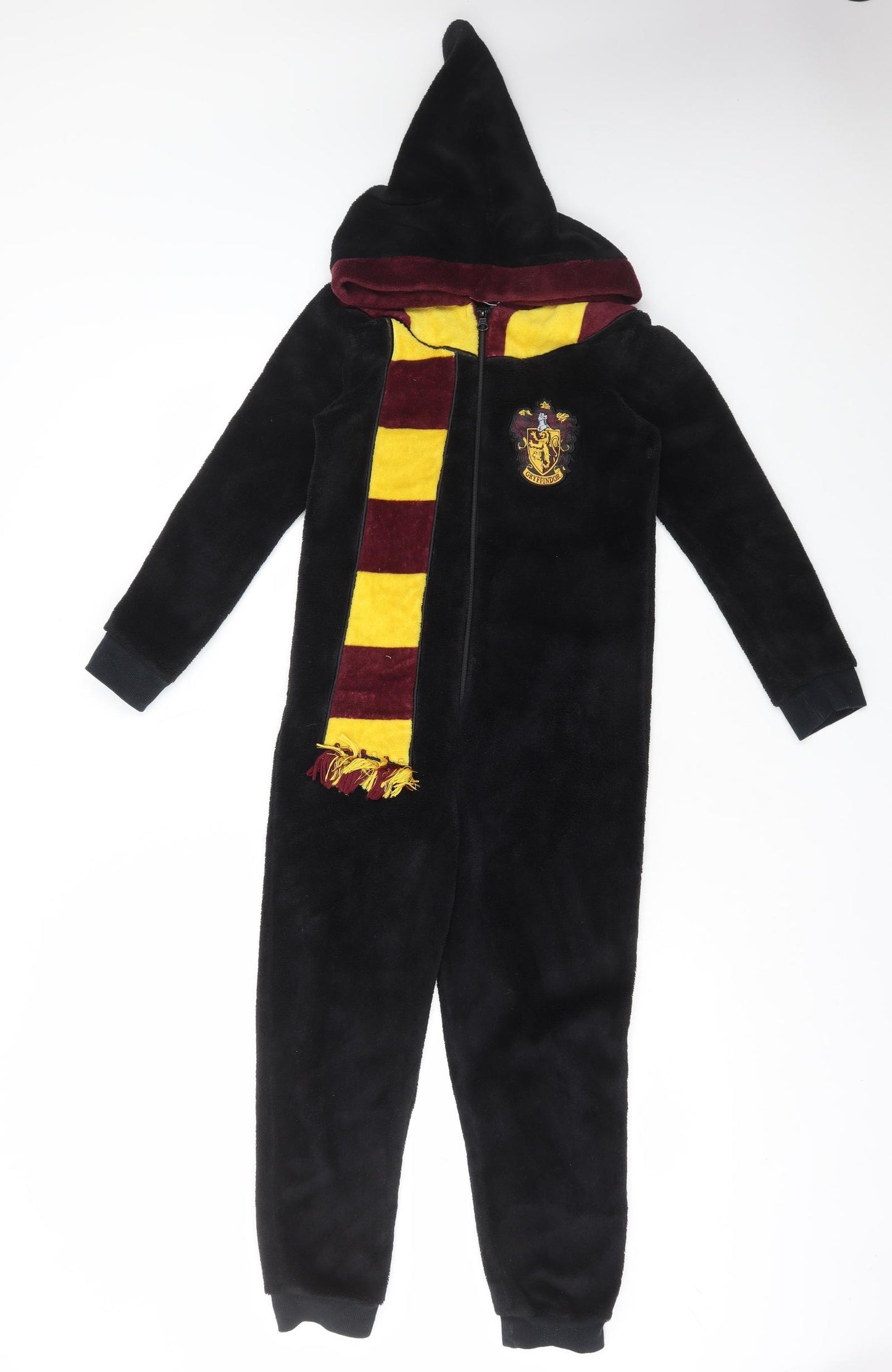 F&F Boys Black Solid Polyester One Piece Size 9-10 Years Zip - Harry Potter
