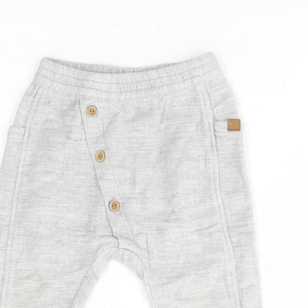 Zara Baby Grey Polyester Jogger Trousers Size 18-24 Months Button