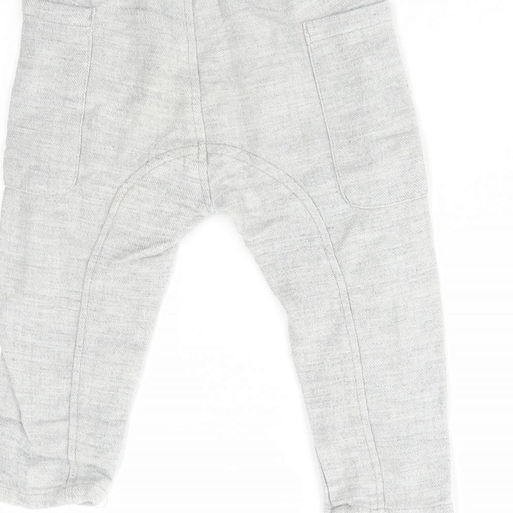 Zara Baby Grey Polyester Jogger Trousers Size 18-24 Months Button