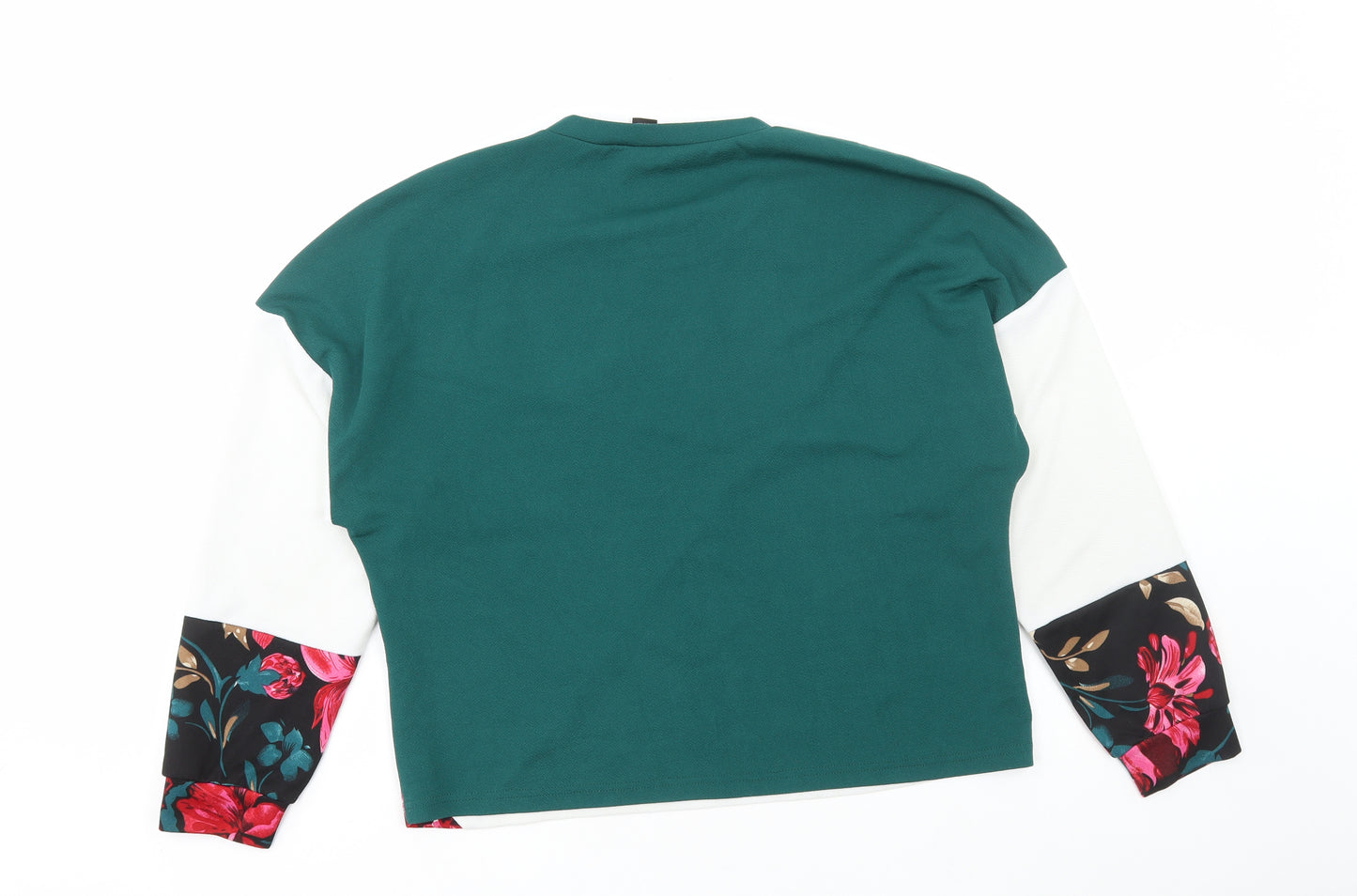 SheIn Womens Multicoloured Floral Polyester Pullover Sweatshirt Size L Pullover