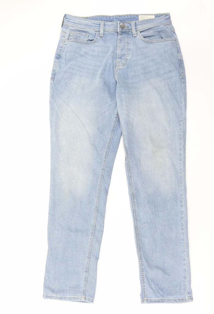 Denim & Co. Mens Blue Cotton Straight Jeans Size 30 in L36 in Regular Zip