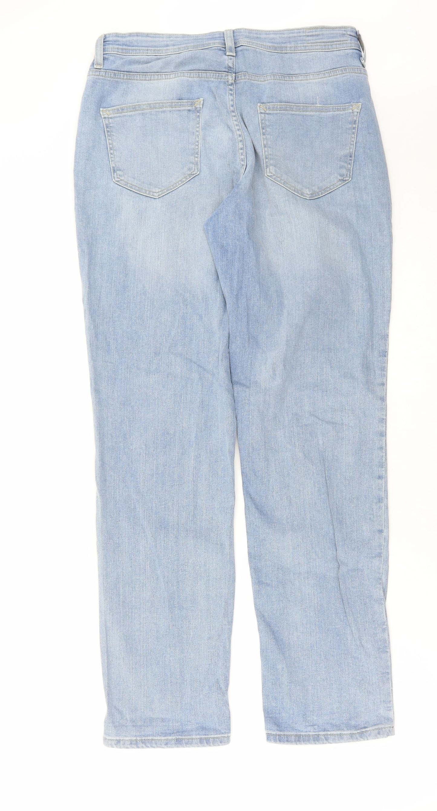 Denim & Co. Mens Blue Cotton Straight Jeans Size 30 in L36 in Regular Zip