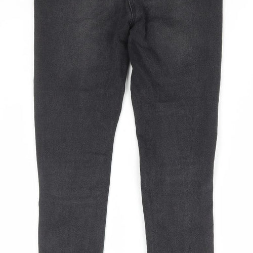 NEXT Womens Black Cotton Skinny Jeans Size 6 L29 in Regular Zip