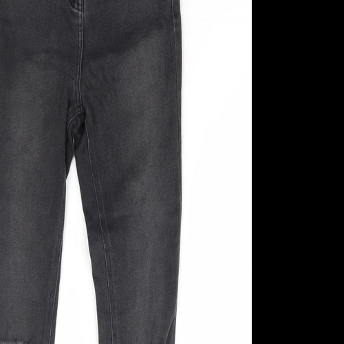 NEXT Womens Black Cotton Skinny Jeans Size 6 L29 in Regular Zip